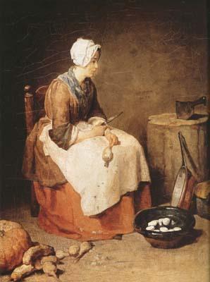 Jean Baptiste Simeon Chardin The Kitchen Maid (mk08) Norge oil painting art